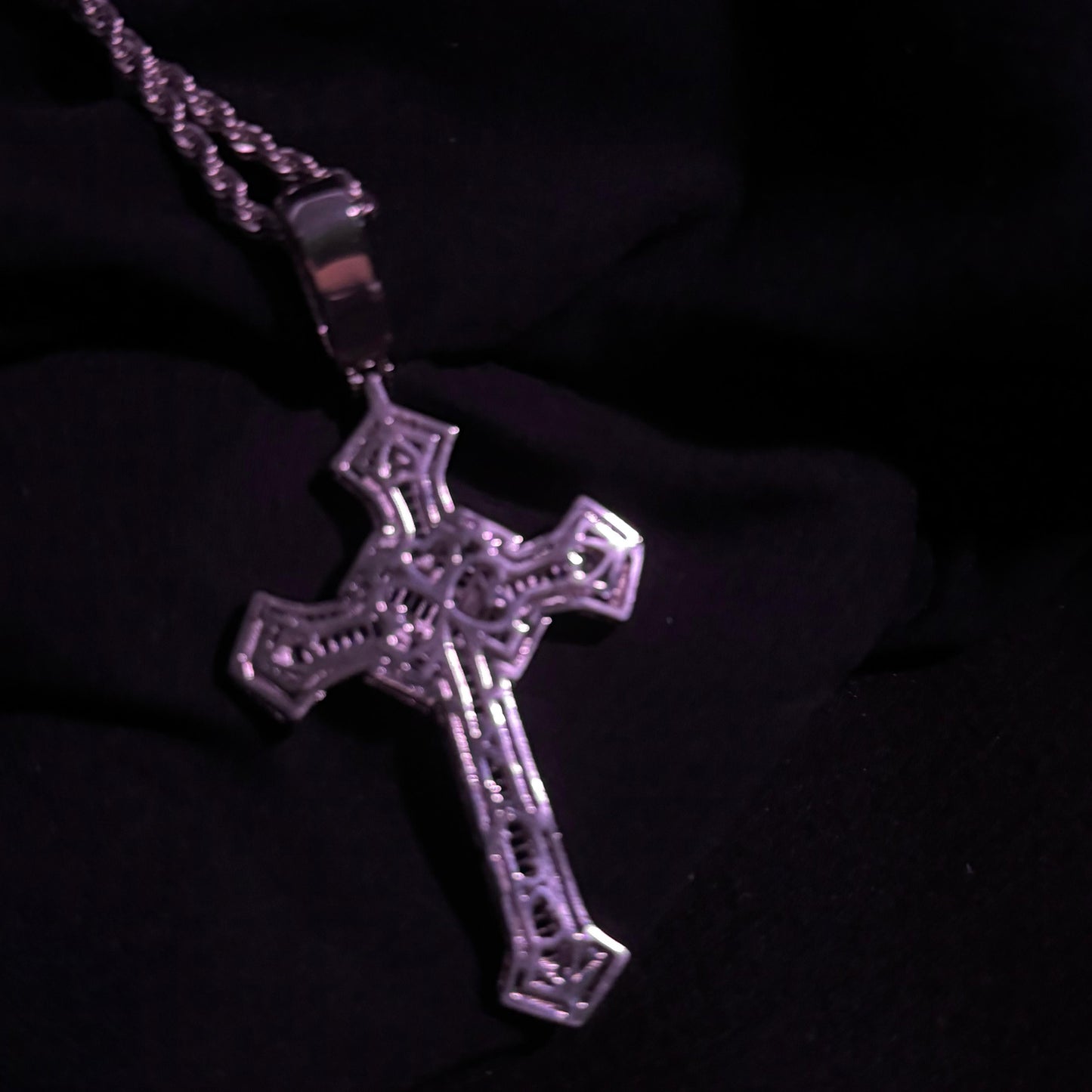 Cross Ice Blue Pendant