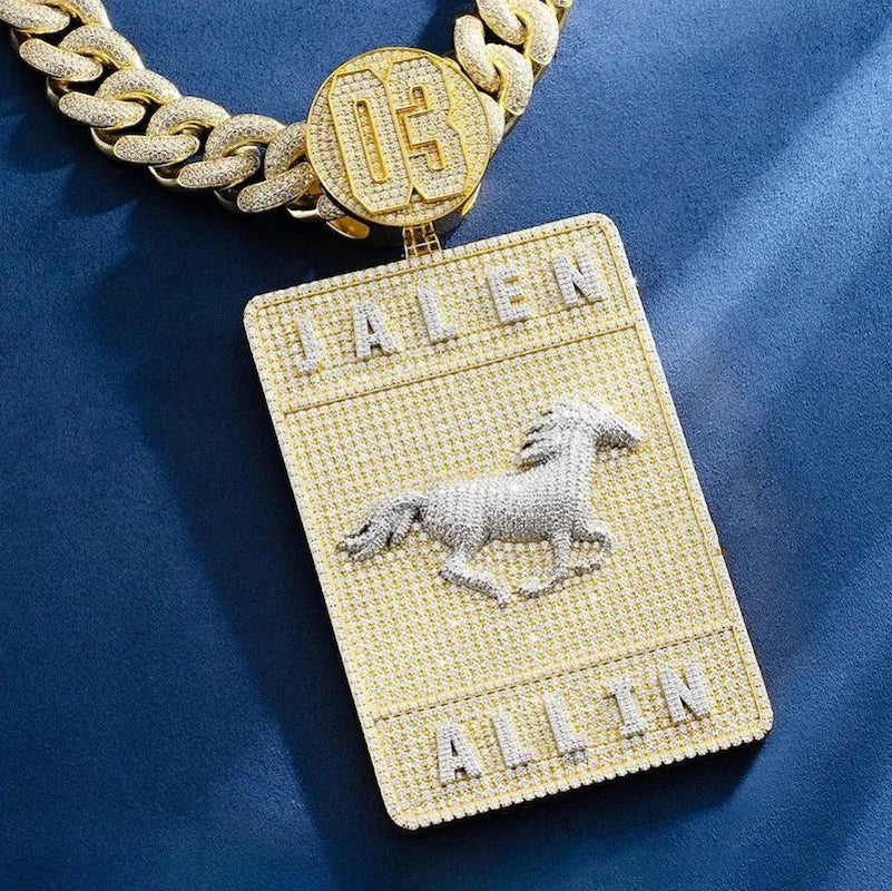 Custom Horse Name Ice Pendant